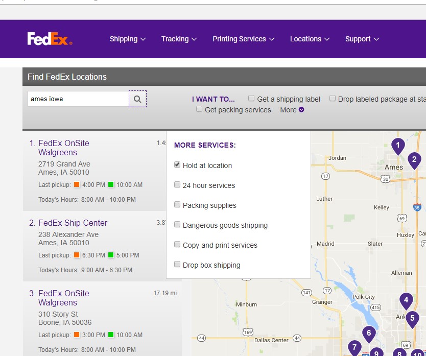 FedEx - Hold at Location – WineShop At Home